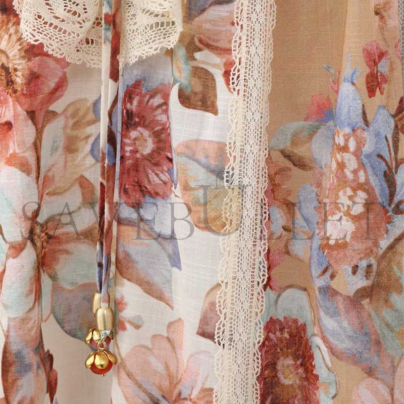 ZIMMERMANN AWAKEN LACE TRIM DRESS 5771DRS261